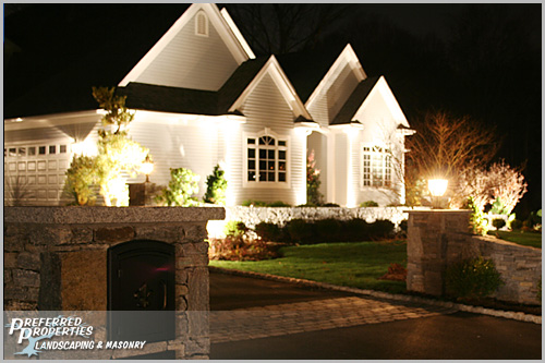 Slideshow image: outdoor lighting, low voltage lighting, exterior lighting, landscape lighting, exterior lighting